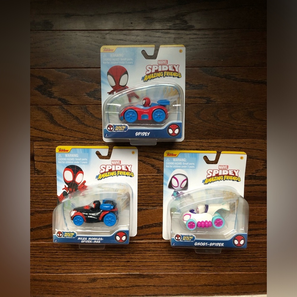 *NEW* Disney Jr. Marvel Spidey & His Amazing Friends: 3-Pack Die-cast Metal Cars